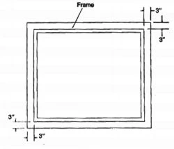 Place the frame into the recess