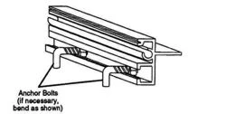 Aluminum mat frame anchors