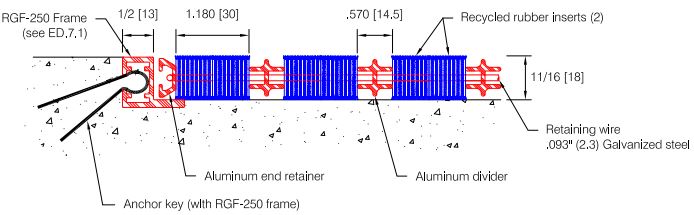 Pawling EM-70-CD Drain-Well Entrance Mat diagram