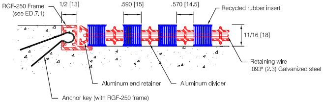 Pawling EM-70-CS Drain-Well Entrance Mat diagram