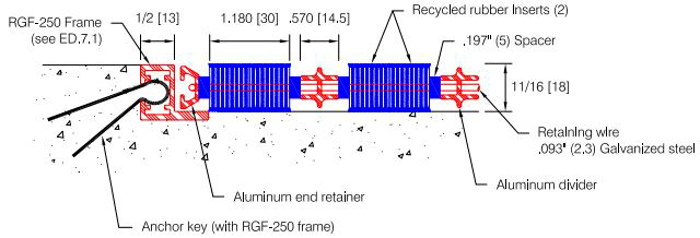 Pawling EM-70-OD Drain-Well Entrance Mat diagram