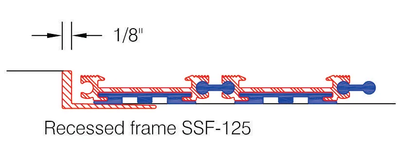 SSF-125 recessed frame