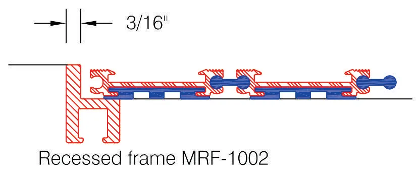 MRF 1002 and MRF 1005 recessed frames