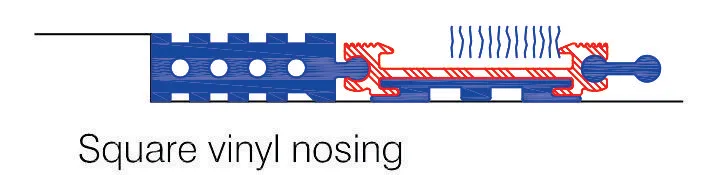 EM-650 vinyl nosing trim example